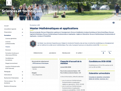 Master Mathématiques