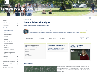 Licence de Mathématiques