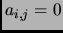 $ a_{i,j} = 0 $